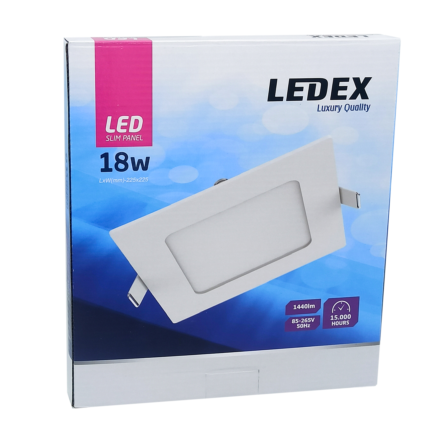 ლედ პანელი ოთხკუთხედი LEDEX LED Slim Panel Light (Square) 18w 4000K — LED განათება